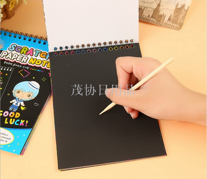 Mini color scratch-off painting medium size scratch-off book DIY painting book doodle book TV novel special products