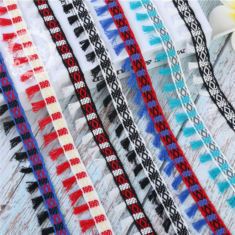 Anchoa colección 3CM ancho multicolor korea pequeño aroma viento correas jacquard pestañas flecos franja bigote encaje accesorios