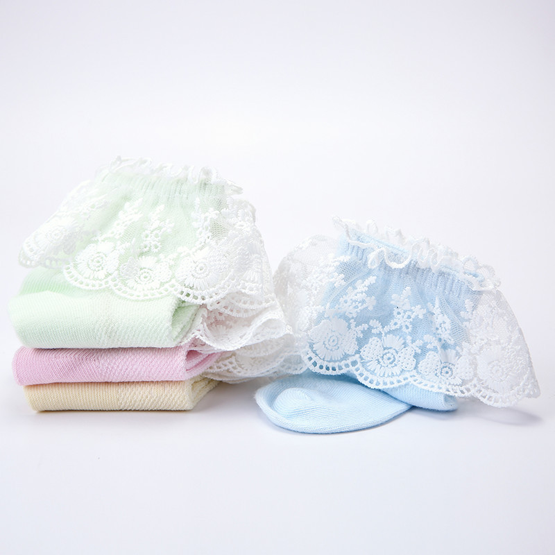 2019新款日韩系公主童袜 蕾丝花边镂空子 精梳棉宝宝袜批发