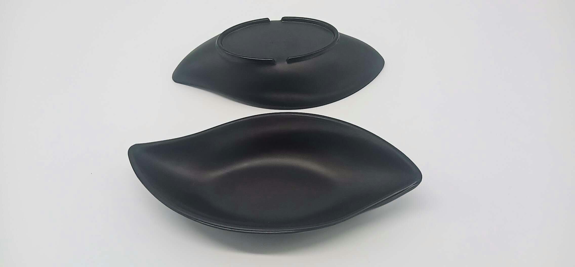 Melamine plate scrub black 14009