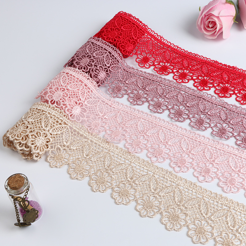 5CM water soluble polyester lace embroidery lace home textile sofa switch accessory accessory DIY handmade clothing