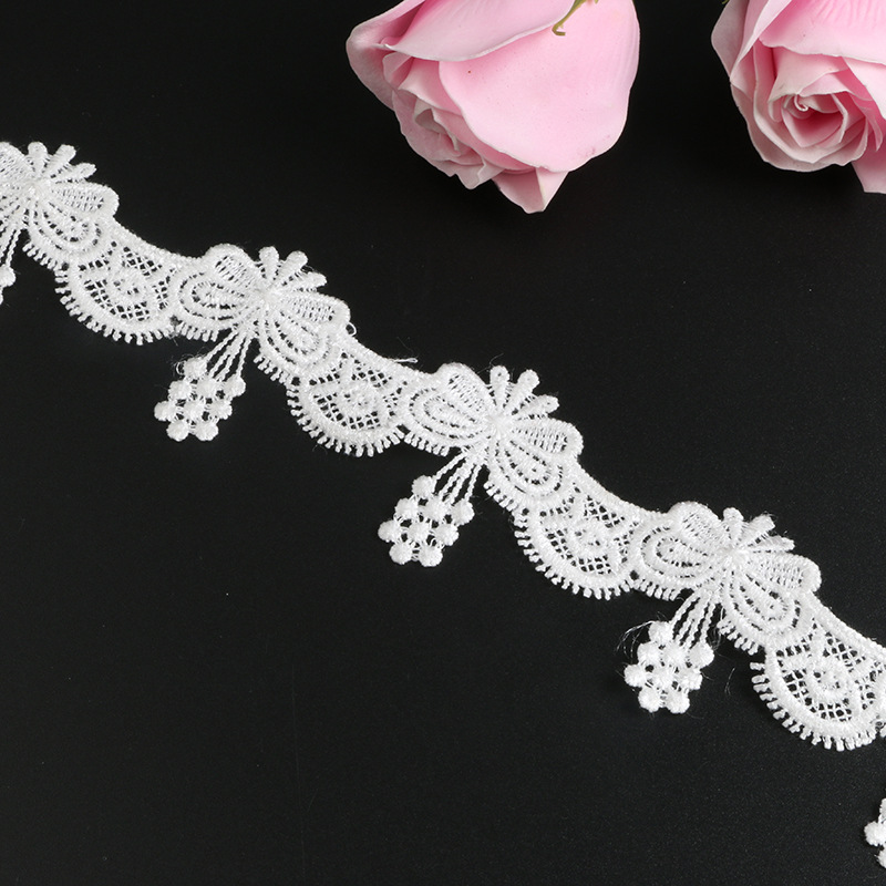 4.5CM delicate water soluble polyester grape lace Embroidery lace home textile sofa accessories DIY handmade clothing