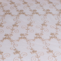 Curtain home fabric gold and silver thread gauze embroidery full fabric wholesale clothing accessories 135CM