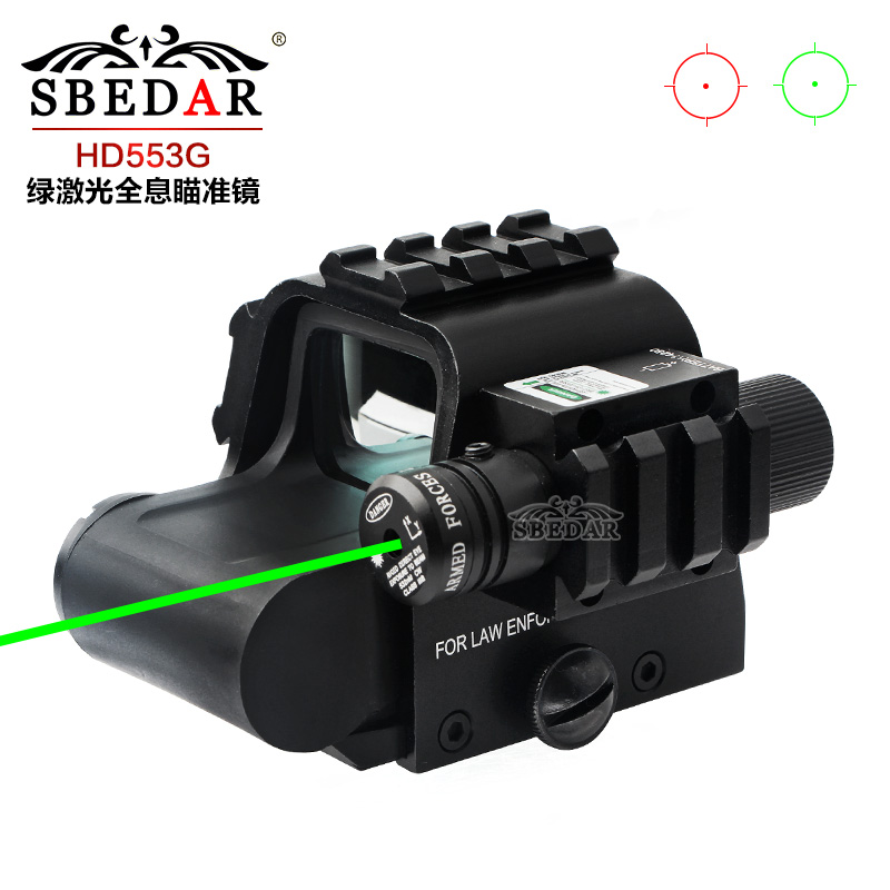 Red dot holographic sight in 553G green laser sniper lens