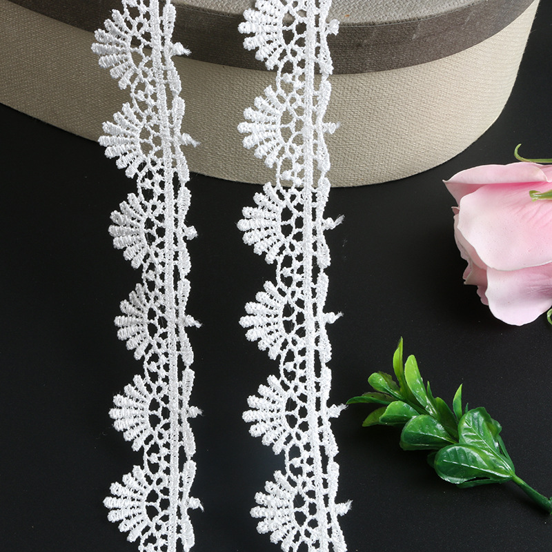 水溶涤丝蕾丝刺绣花边服装饰品辅料厂家直销现货3CM图