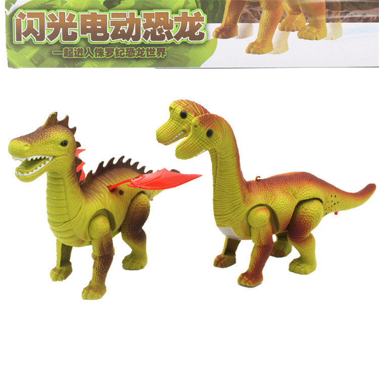 Factory direct sales of electric dinosaur toys, simulating dinosaurs that can walk, light up and make sounds, Brachiosaurus animal model toys details Picture