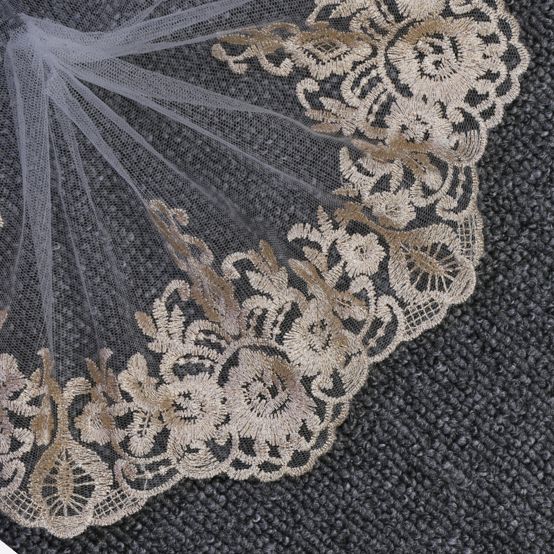 Selling handmade DIY Korean mesh embroidery wedding dress lace clothing curtain sofa accessories 17CM thumbnail