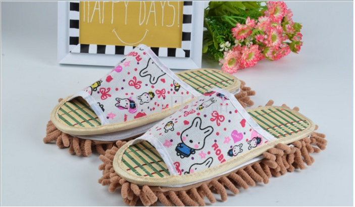 Chenier slippers, coral slippers, lazy slippers, detachable and washable mopping slippers, absorbent sticky wool slippers details Picture