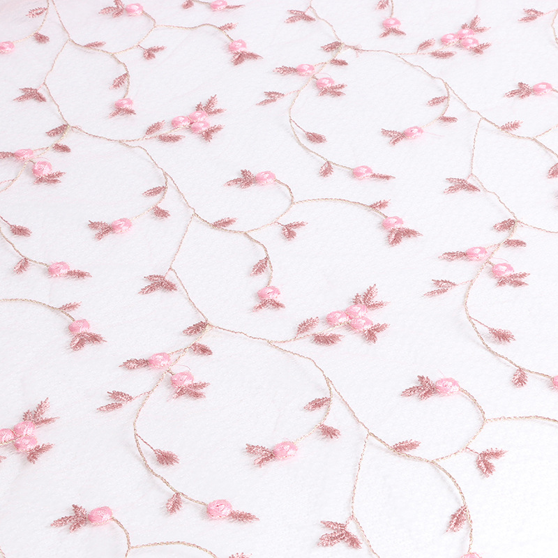 Polyester multi-color mesh cloth embroidery embroidery lace garment accessories factory direct sales 1.35M wide