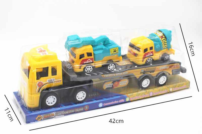 Children's engineering vehicle toy inertial tractor truck simulation container truck car boy toy car model Application Scenario