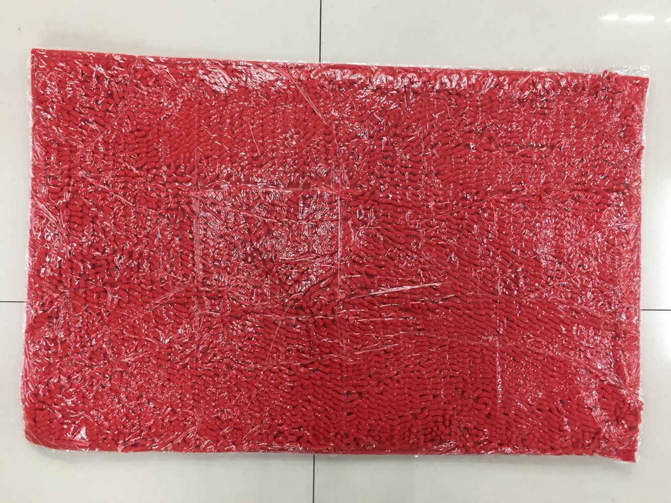 New best-selling factory direct sales: 50*80cm red long-haired Chenille floor mat, bedside mat, edge mat, door mat, carpet Specification drawing