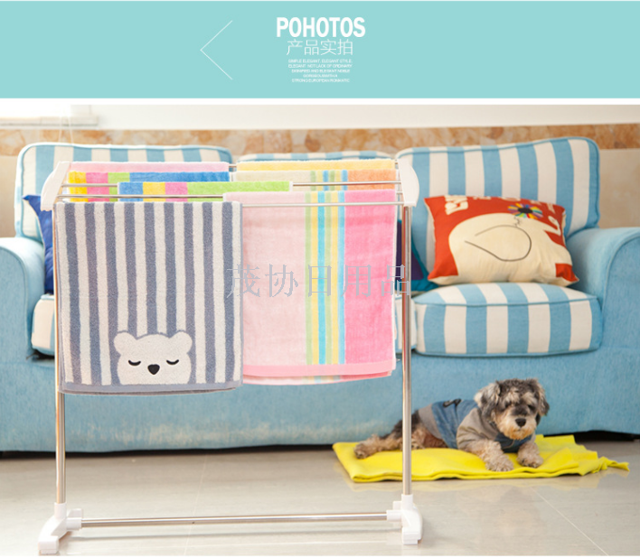 Inclined towel rack, multi-functional towel rack, bath towel drying rack, floor-standing clothes hanger, TV TV shopping Application Scenario