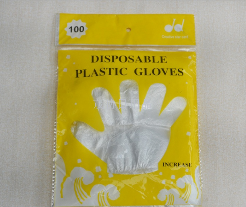 100 sets of professional production of disposable plastic hand gloves transparent PE film gloves