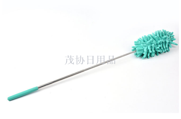 厂家直销雪尼尔不锈钢伸缩尘掸子 多功能家用汽车尘掸洗车除尘刷细节图