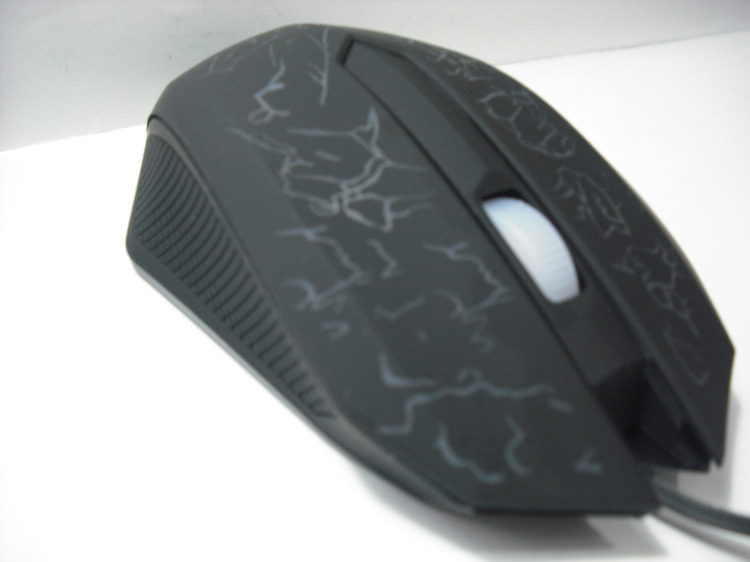 雷斯魔Q8游戏鼠标 呼吸灯发光3D键电脑有线光电鼠标简装细节图