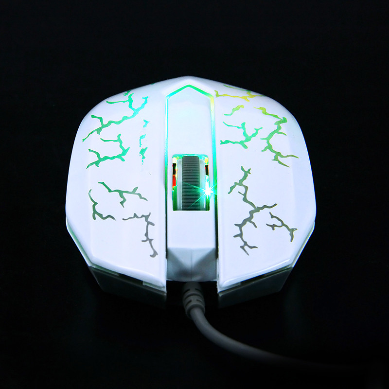 发光游戏鼠标 3D键电脑有线光电鼠标 呼吸灯简装过UV油650产品图