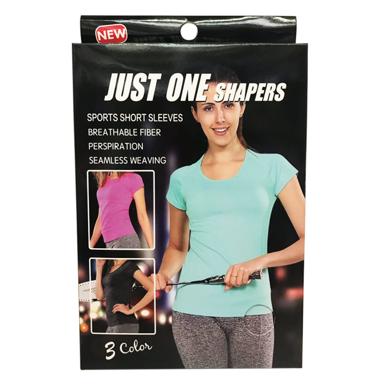 新款运动瑜伽塑身衣 薄款塑身衣美体T恤 女式T恤束身衣外贸产品图