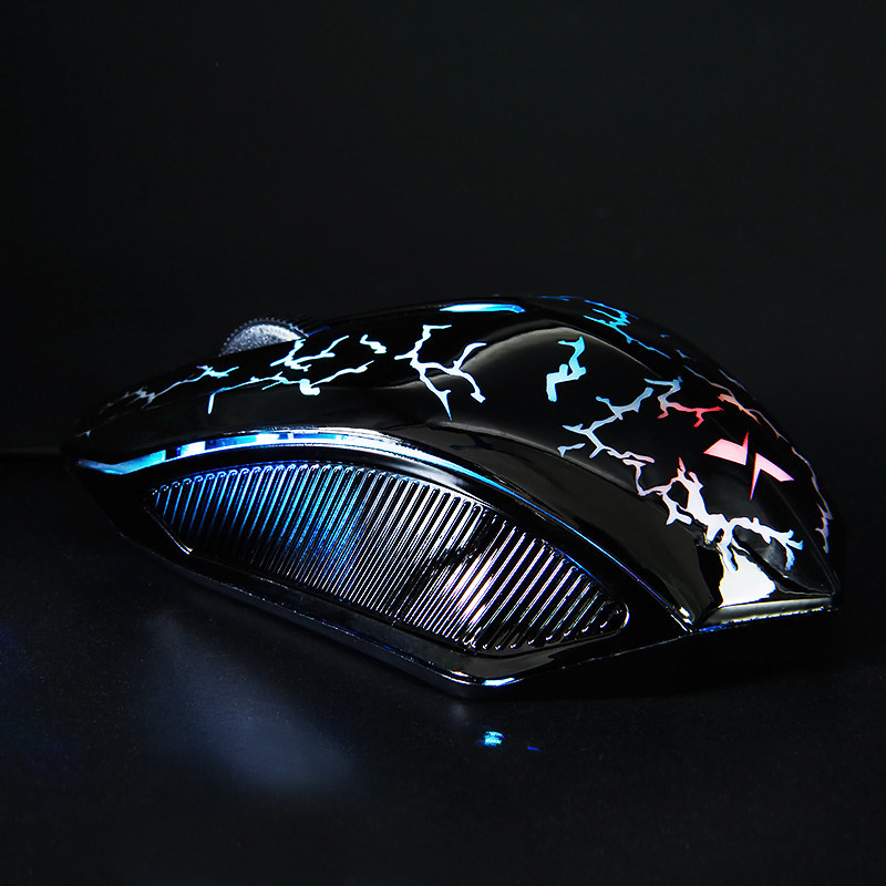 发光游戏鼠标 3D键电脑有线光电鼠标 呼吸灯简装过UV油650细节图