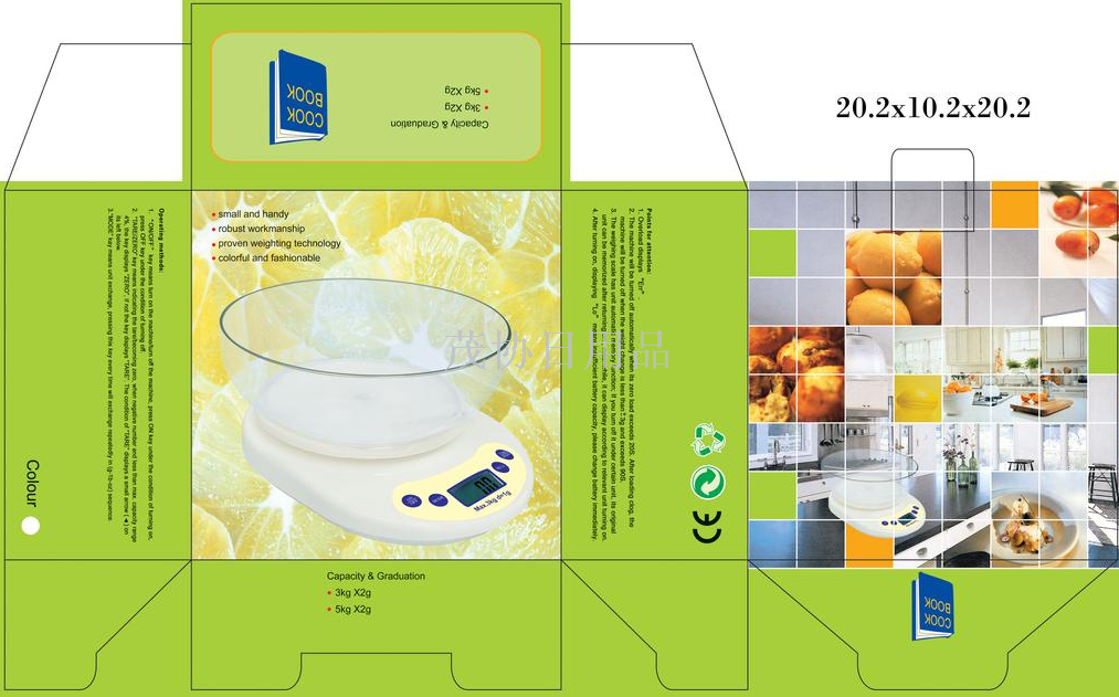 Electronic kitchen scale, nutrition scale, weight scale Specification image