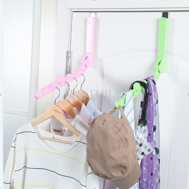 Folding hooks push doors, Windows, door racks, drying racks, multi-functional hooks behind doors