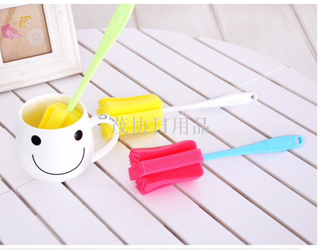 Factory direct sponge cup brush sponge baby bottle brush unpackaged cup V Shopping product brush T