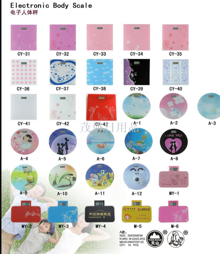 Couple electronic body scale details Picture