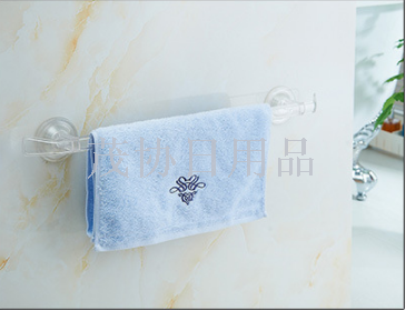 Bathroom transparent PC material towel rack, wall-mounted storage rack, suction cup bath towel rack, TV TV shopping, only for foreign trade sales Specification image
