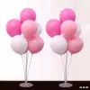The balloon table floating party stage tabletop, tree-shaped pole support, pole path, wedding decoration, 11 balloon trees floating on the ground Application Scenario