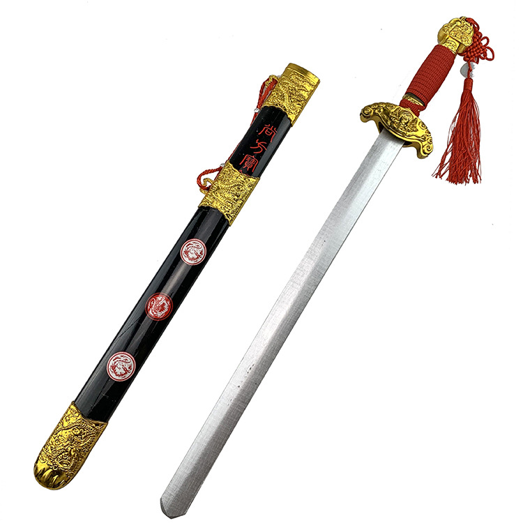 电镀青龙剑 竹木刀剑玩具 景区畅销款电镀吉祥剑厂家直销83034