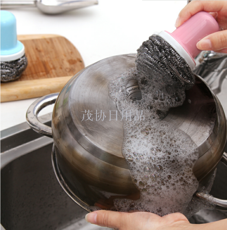 Japanese pan brush pan brush wire ball kitchen gadget