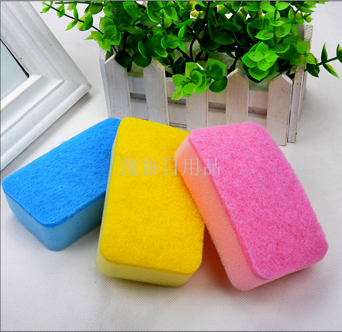 Candy-colored cleaning sponges, durable and stain-removing cleaning sponge blocks, 3PCS cleaning brushes are selling well in foreign trade Application Scenario