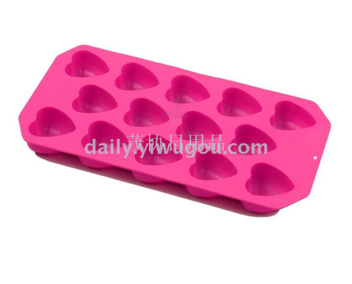 14 squares of heart-shaped silica gel icing chocolate mold high temperature resistant food grade jelly pudding soap mold