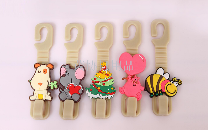 Creative cartoon car hook plastic silk scarf hook product, 2 sets of hooks, novel and special product price Specification image