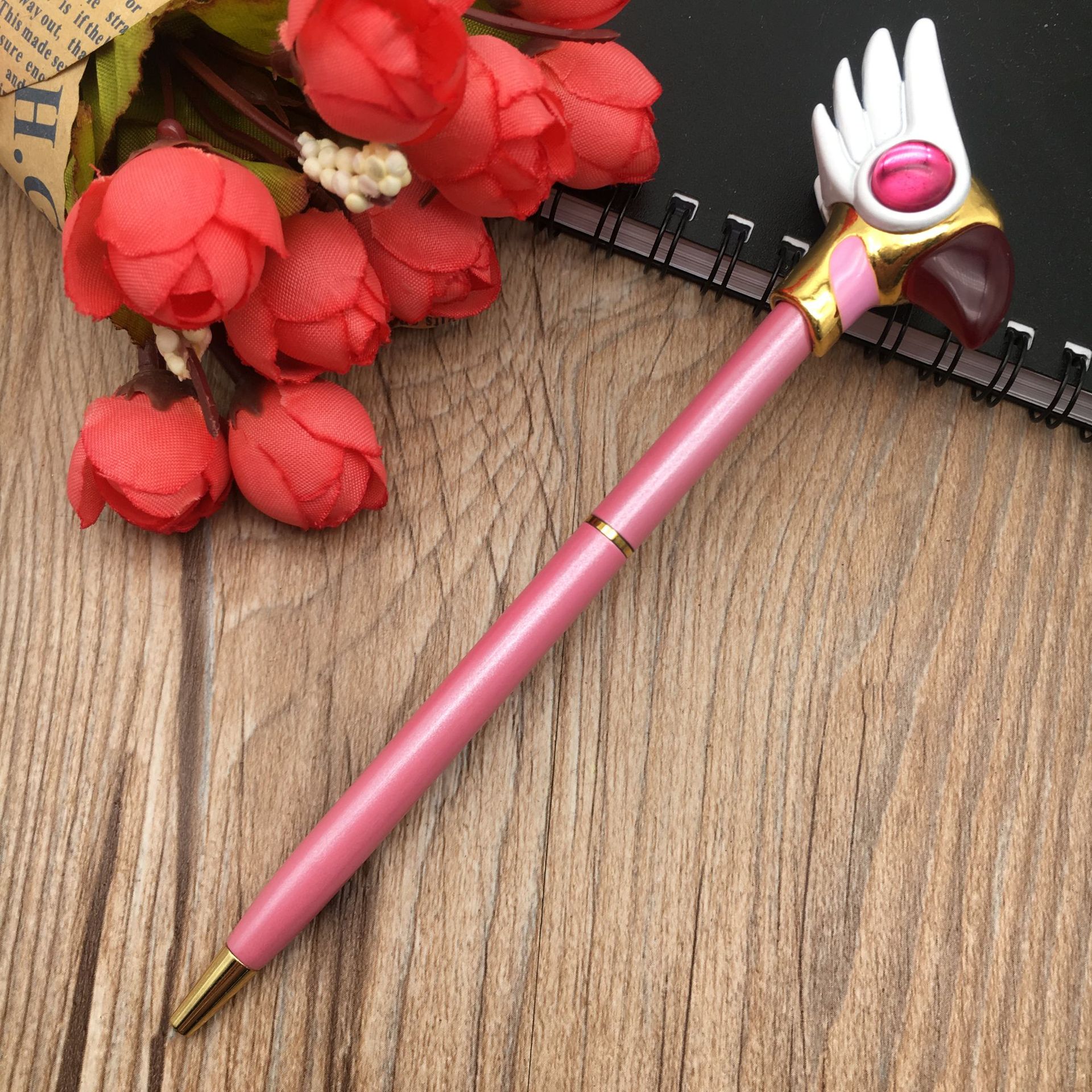 Anime fountain pen, versatile Sakuragi head pen, office stationery pen, student ballpoint pen, 2D creative pen details Picture