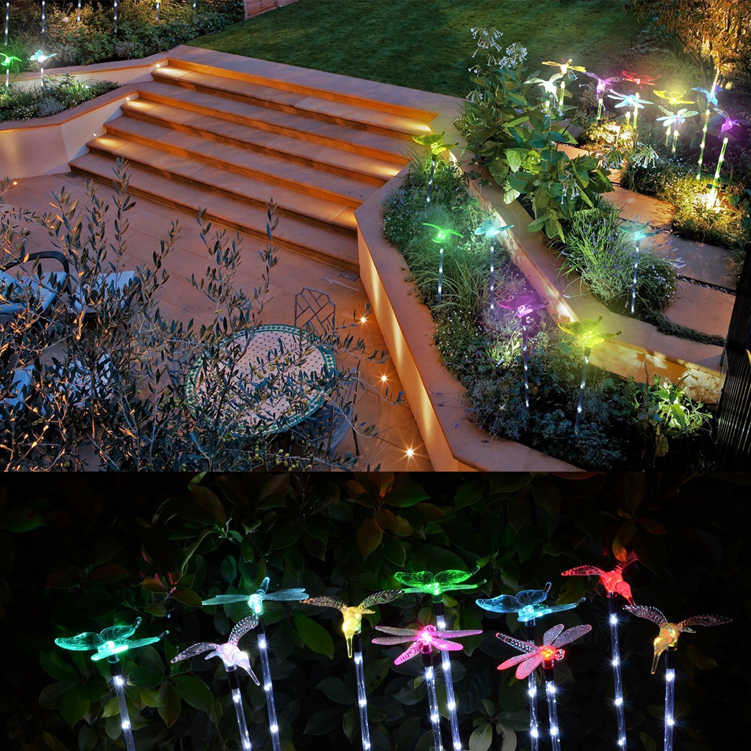 New solar garden lamp LED pole lamp outdoor garden decorative lamp
