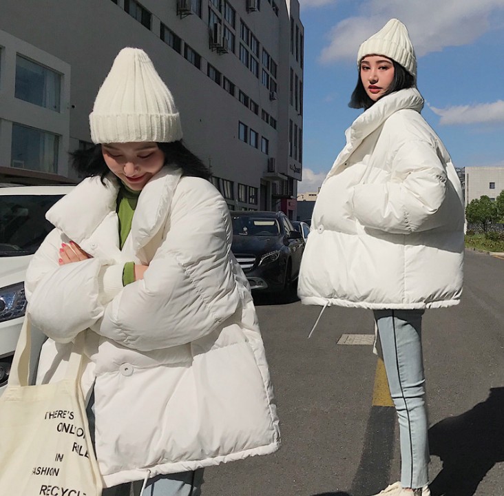 New large-sized thickened bread jacket, down jacket, cotton-padded jacket, student stand-up collar short coat for women Specification image