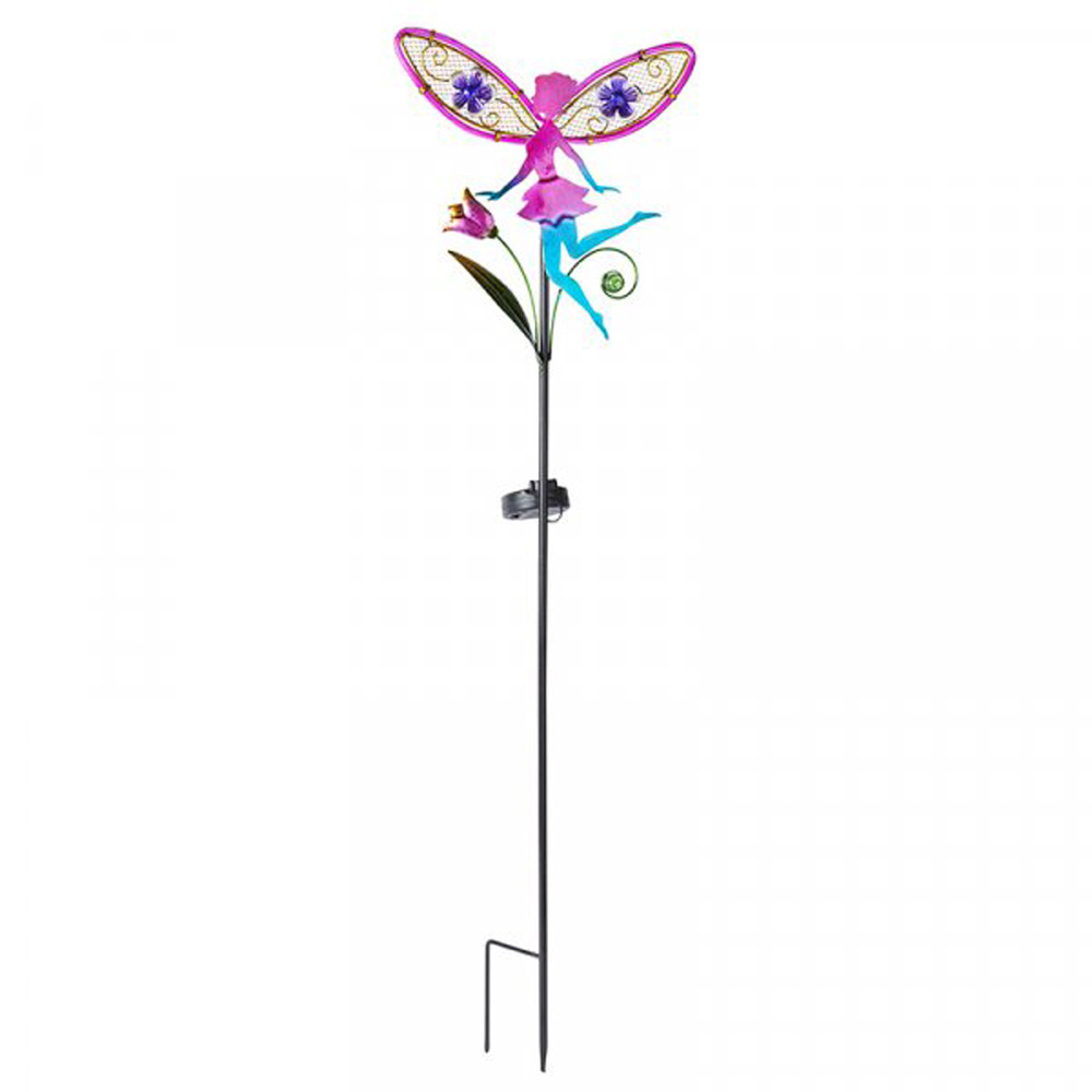 2019 new solar iron angel lamp outdoor garden decorative crafts plug-in