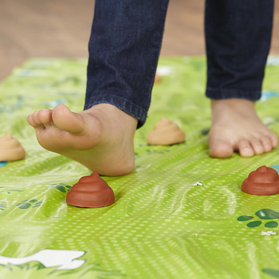 Blindfolded poop stomping game Don't STEP IN IT to get bad luck Specification image