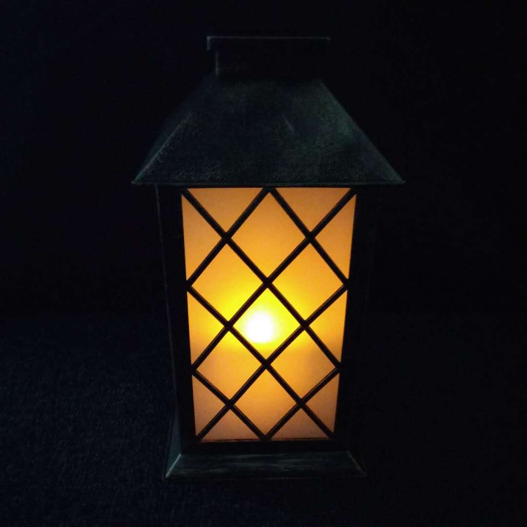 Outdoor solar lamp LED candle palace candle plastic candle wind lamp outdoor household lamp with light control