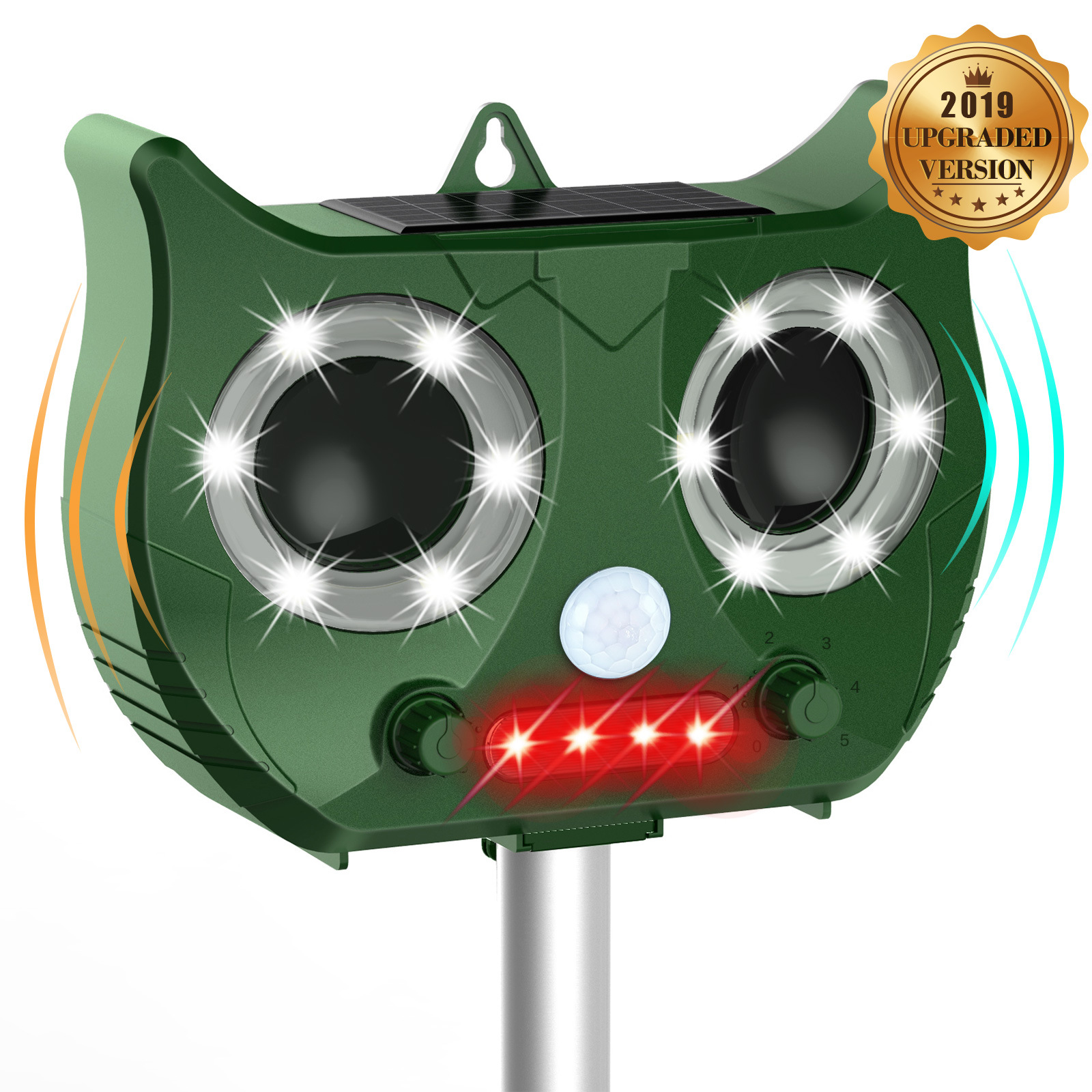 2019 New solar ultrasonic rat repellent Insect repellent Insect repellent Outdoor flash animal repellent