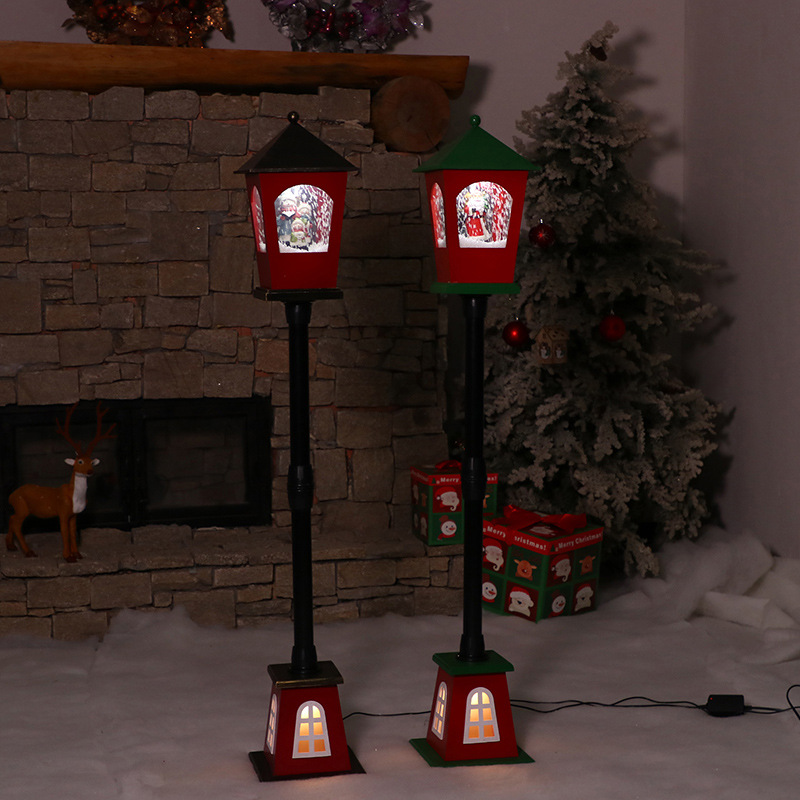 Christmas light falling snow ground street lamp retro creative old man big lamp hotel KTV scene decoration