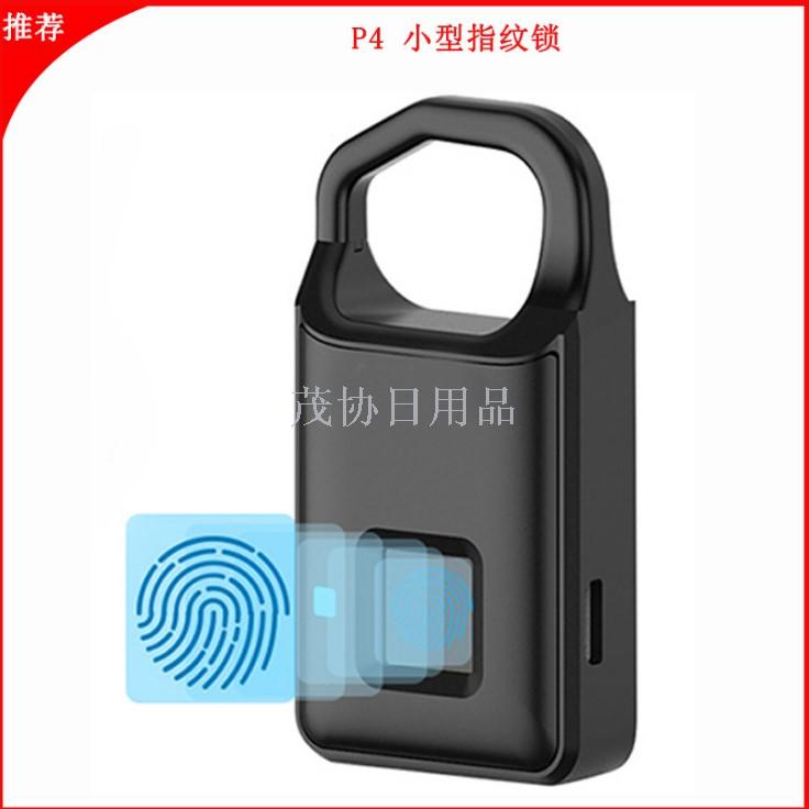 Portable fingerprint lock, smart luggage, business cabinet, student dormitory, gym, fingerprint padlock, small lock head