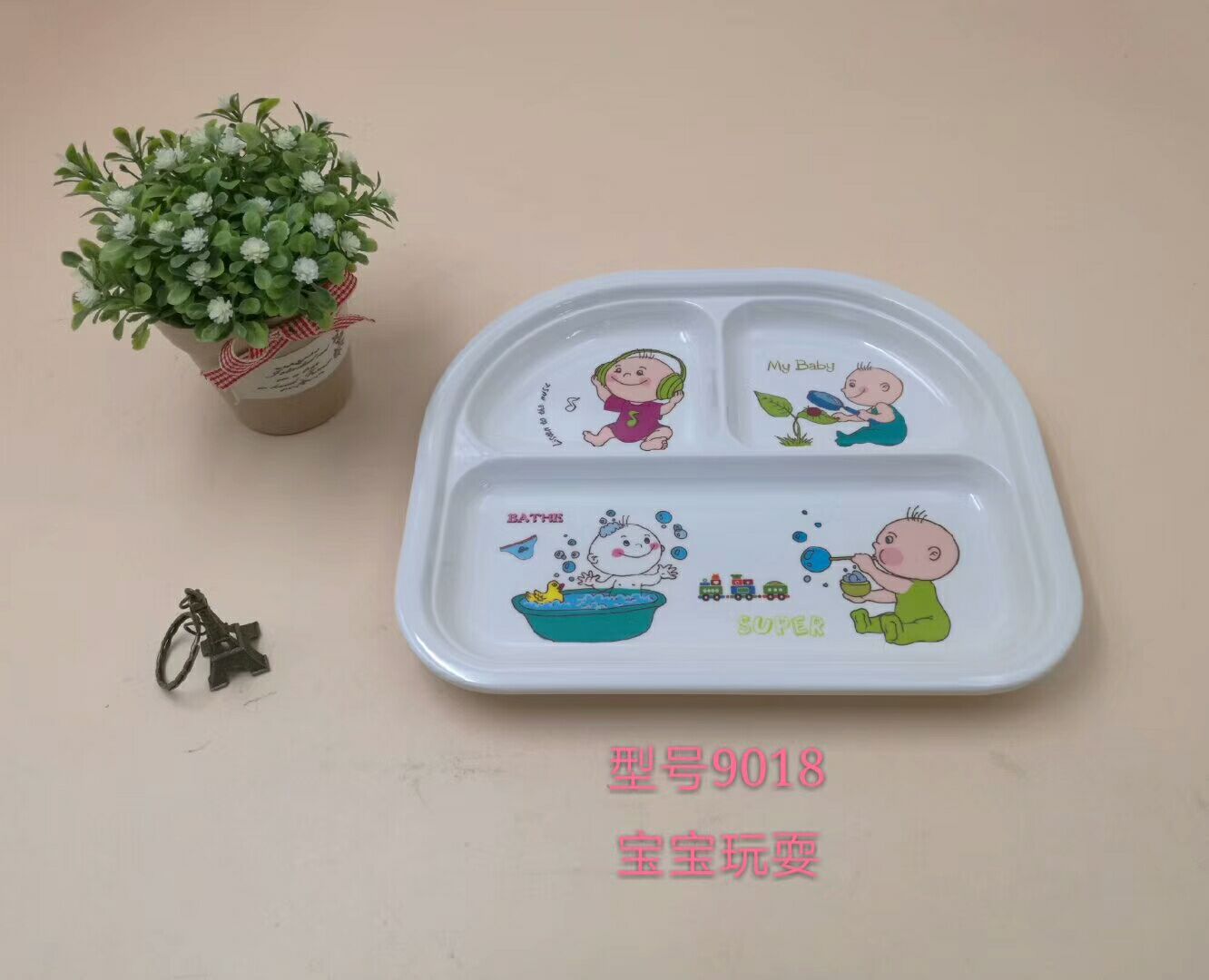 Melamine Oval Children's plate 100% Melamine Children plate 9018