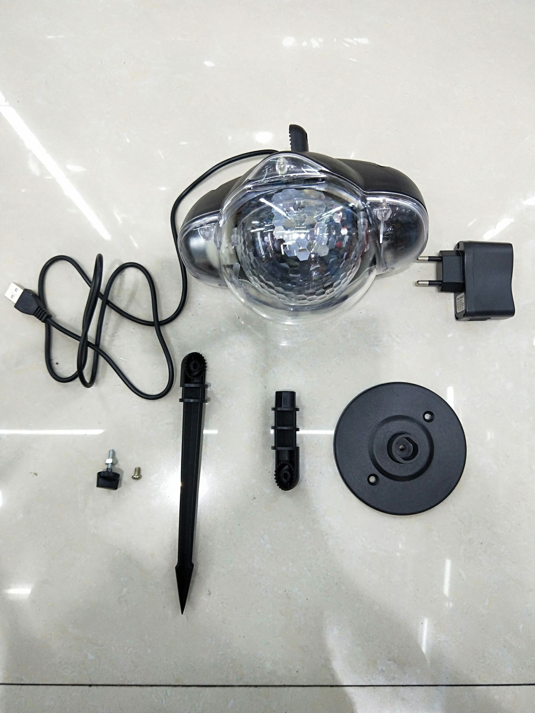 迷你防水草坪LED下雪灯白光彩光圣诞雪花灯户外投影下雪草坪灯细节图