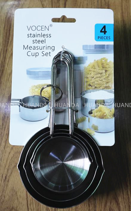 【HUANG DA】4PC不锈钢量杯