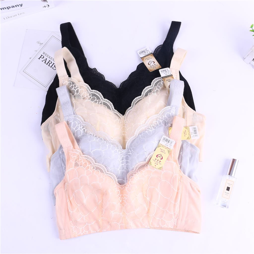 Glamour fluttering lace large cup ladies bra and underwear