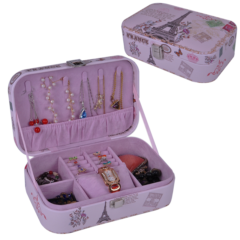 Ring plate, stud earrings, earring storage box, ring box storage box, leather jewelry box