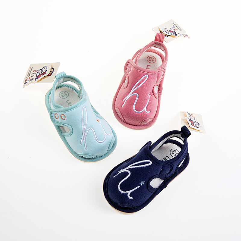 Letter embroidered sandals for men and women in three colors