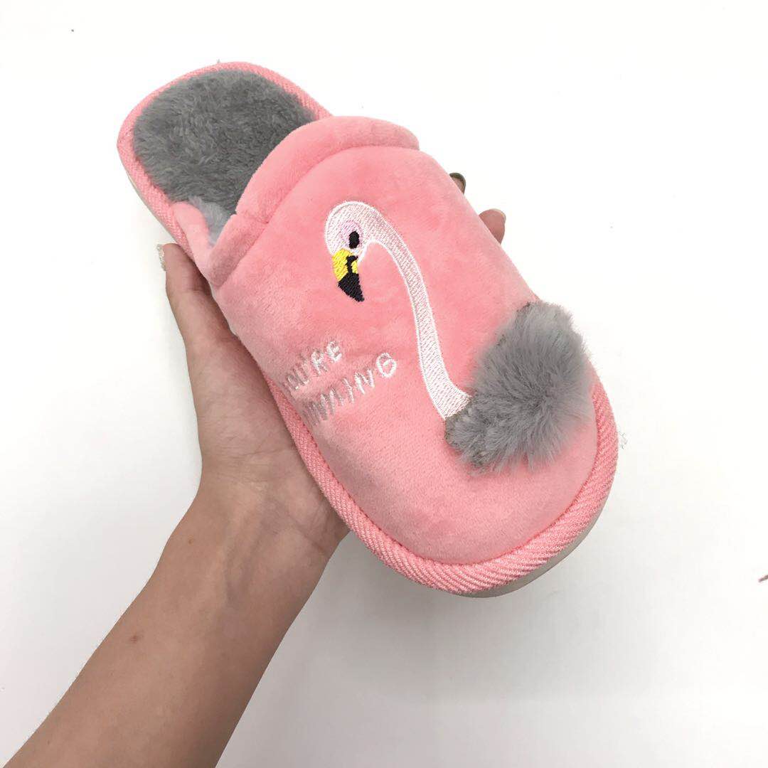 New Flamingo home indoor cotton slippers wooden floor slippers cotton slippers female