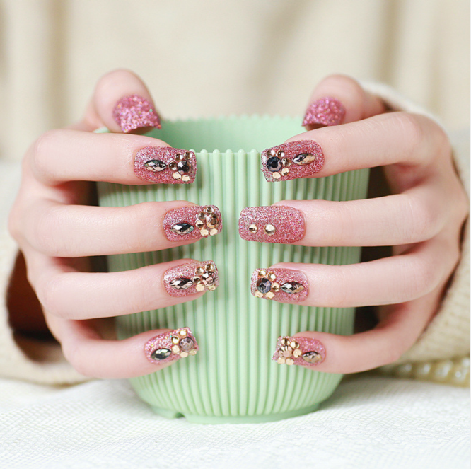 Bridal Studio Nail Art Finished Fingertip jewelry Fake nails Nail wear Nail art removable fast nail art